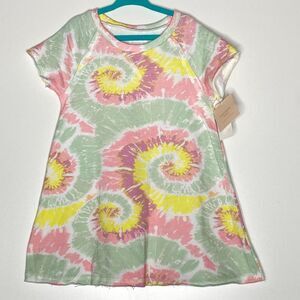New Grayson Mini Short Sleeve Tie Dye Dress Toddler Girl Size 4T